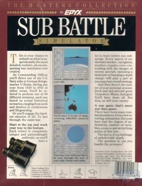 Sub Battle Simulator box cover back